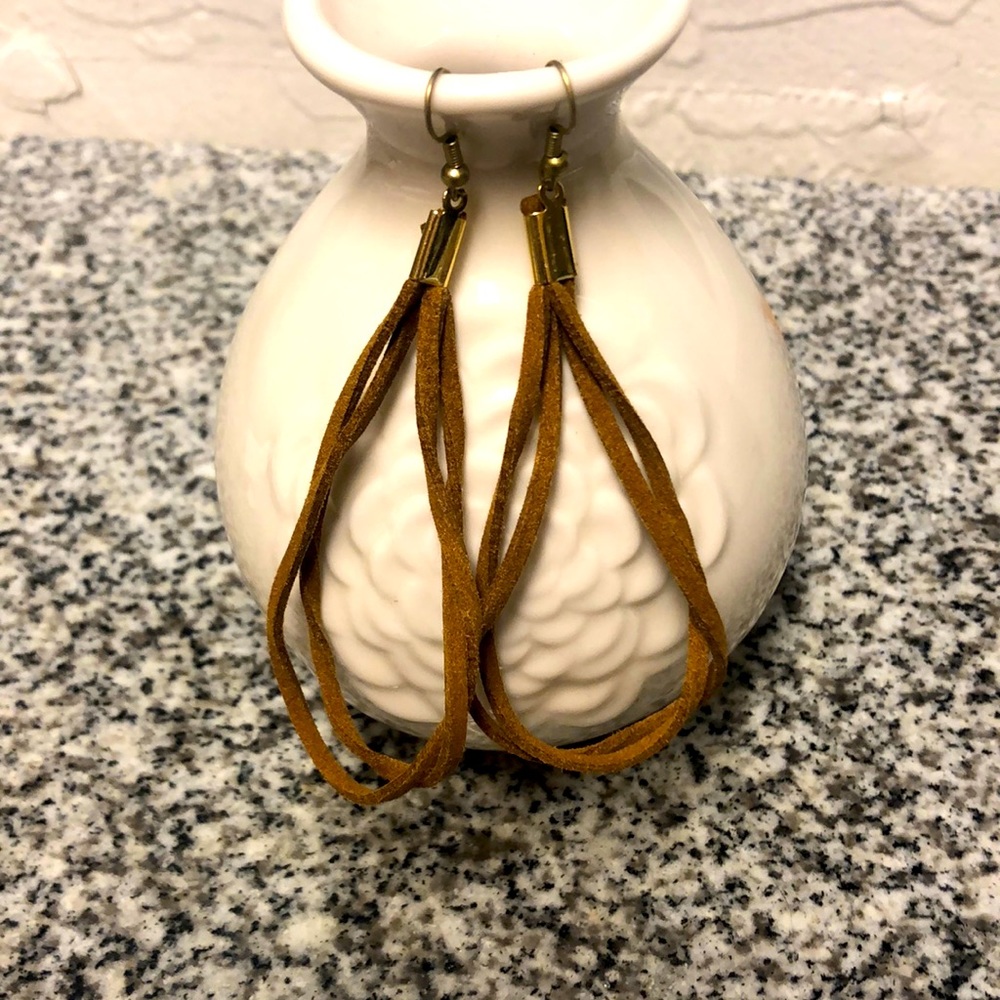 Cowgirl’s Ropes Leather Earrings